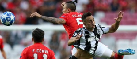 PAOK Salonic a remizat, scor 1-1, cu Benfica Lisabona, în turul play-off-ului Ligii Campionilor